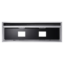 Fisher & Paykel HP90IHCB3 Integrated Cooker Hood, Stainless Steel / Black Glass